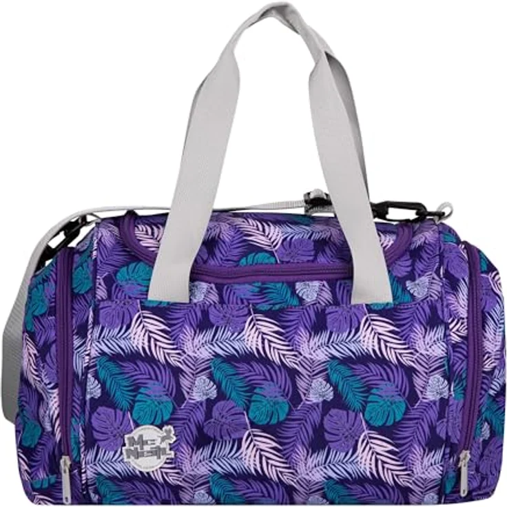 McNeill Sporttasche 37 cm, Dschungel Design, 100% Polyester, lila – Bild 1