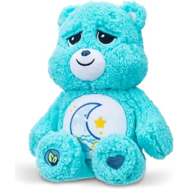 Care Bears Cozy Bedtime Bear, 35,6 cm Plüsch, umweltfreundlich mit Sherpa-Material und süßem Bauchabzeichen – Bild 2