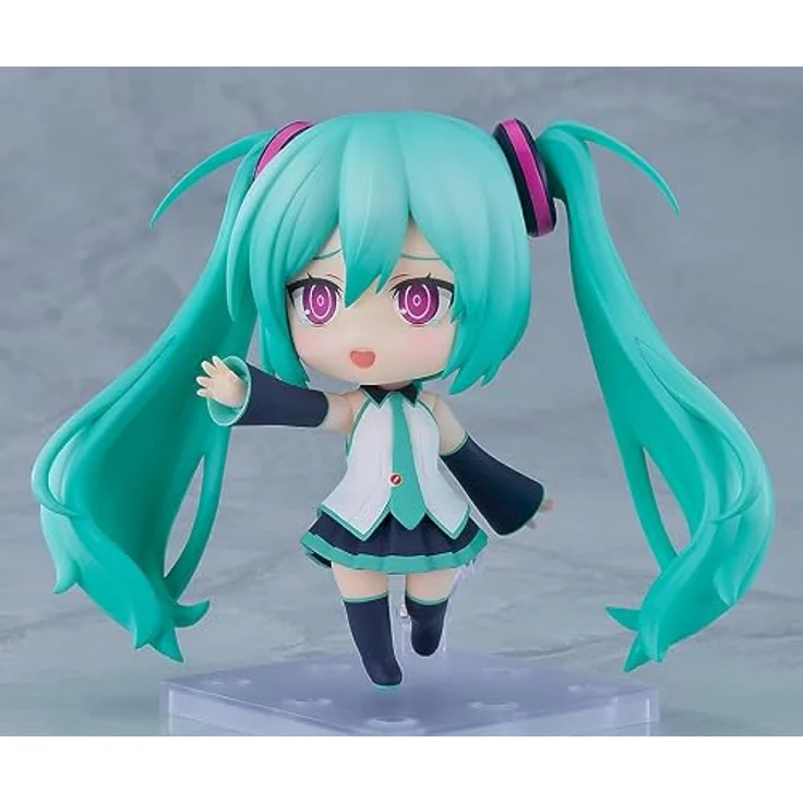 Good Smile Company Character Vocal Series 01 Nendoroid Actionfigur Hatsune Miku Because You're Here Ver., 10 cm, detailreich mit vielseitigem Zubehör und Acryl-Stand – Bild 3