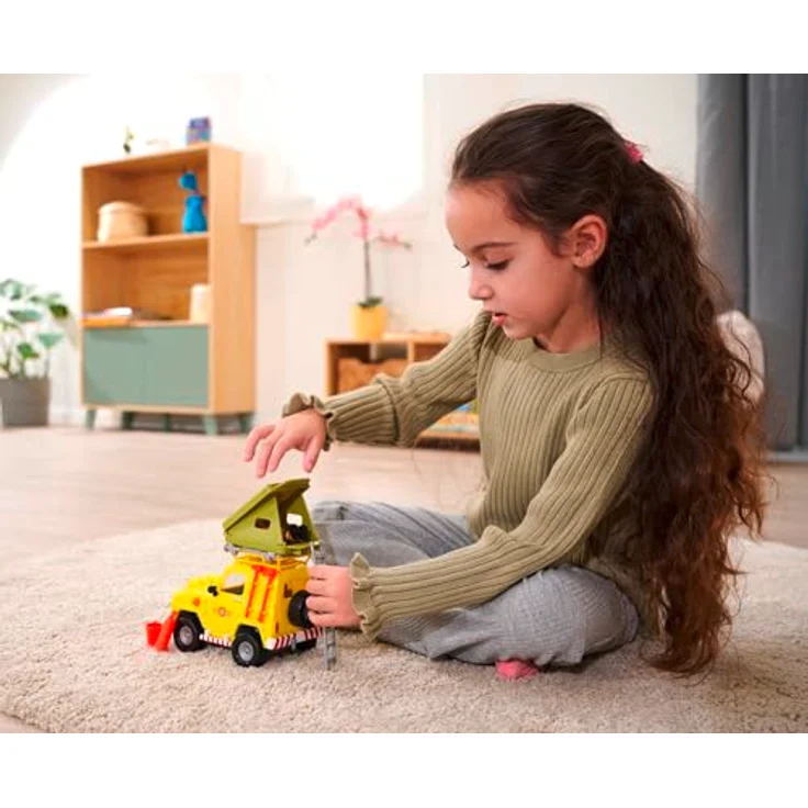 Simba Feuerwehrmann Sam Geländewagen mit Dachzelt, ausklappbar, 16 cm, Figur, Licht, Seilwinde, Zubehör, ab 3 Jahren – Bild 4