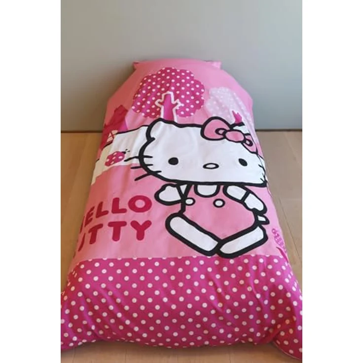 BrandMac Hello Kitty Rosa Wende Bettwäsche Set, 100% Baumwolle, Bettbezug 135 x 200 cm, Kopfkissenbezug 80 x 80 cm, mit Reißverschluss, Öko-Tex Standard 100, mehrfarbig – Bild 2
