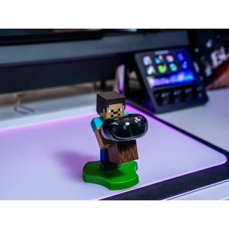exquisite gaming Minecraft Steve Mini-Kabelmann, detailreiche Sammelfigur für Ear-Bud und Smartphones, flexibel einsetzbar – Bild 4