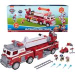 PAW PATROL Marshall Feuerwehrauto mit ausziehbarer Leiter, Licht und Geräusche, Mini-Fahrzeug, Chase, Marshall und Skye Figuren, Spielzeug für Jungen und Mädchen, ab 3 Jahren