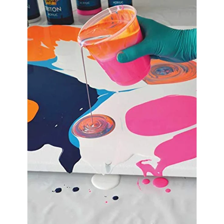 KREUL Solo Goya Pouring Fluid, 2500 ml Eimer, flüssiges Acrylmedium für Gießtechniken, optimiert Fließverhalten auf Wasserbasis – Bild 3