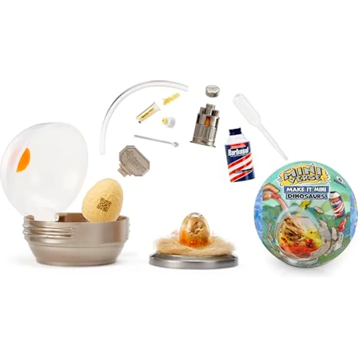 MGA ENTERTAINMENT MGA's Miniverse Kreativset - Make It Mini Dinosaurs (Jurassic World), inkl. Farbwechseleffekt und 12 Sammel- und Bastelprodukten