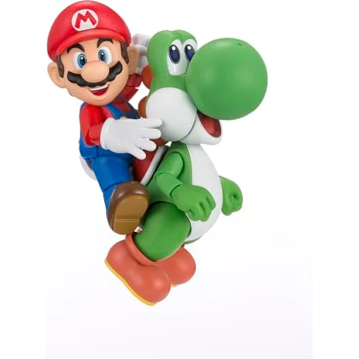 Bandai Tamashii Nations Super Mario S.H. Figuarts Actionfigur Yoshi, 11 cm, hochbeweglich in Fensterbox – Bild 5