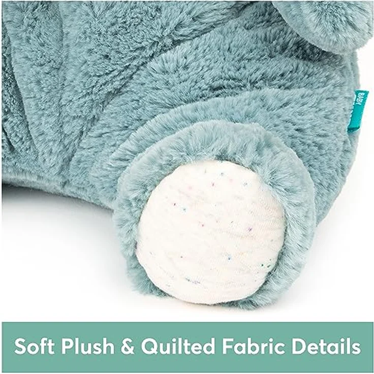 GUND Baby Oh So Snuggly Hippo Großes Plüschtier für Babys und Babys (grün-blau, 31,8 cm) - Hochwertiges gestepptes Plüschspielzeug mit sicheren gestickten Akzenten – Bild 4