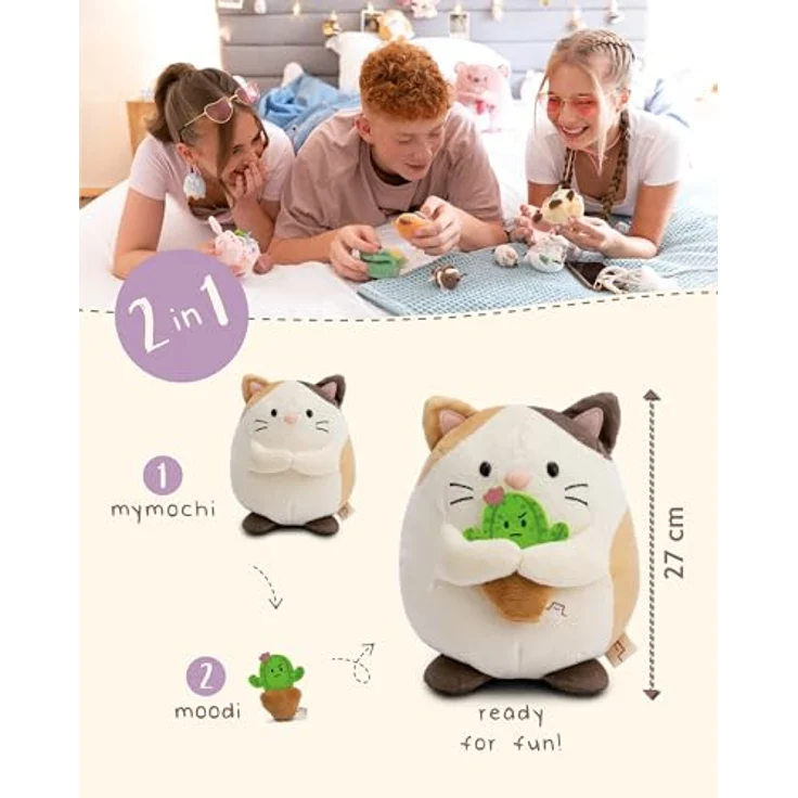 NICI mymochi Katze Angy mit Kaktus, ca. 27cm, Kuscheltier – Bild 4