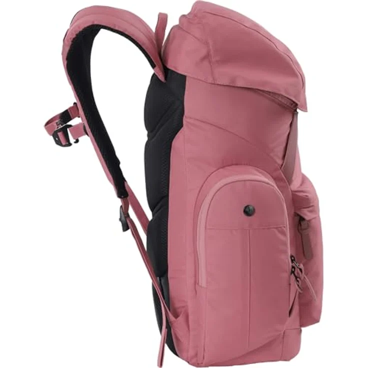 Nitro Daypacker Two Rucksack, Retro-Design mit gepolstertem 15" Laptopfach und ergonomischen Schulterstraps, Schwarz – Bild 3