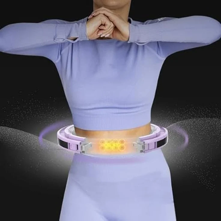 HMS Hula-Hoop-Reifen HHM13 Violett mit Magneten, Gewicht, Massagepunkten und Zähler – Bild 7
