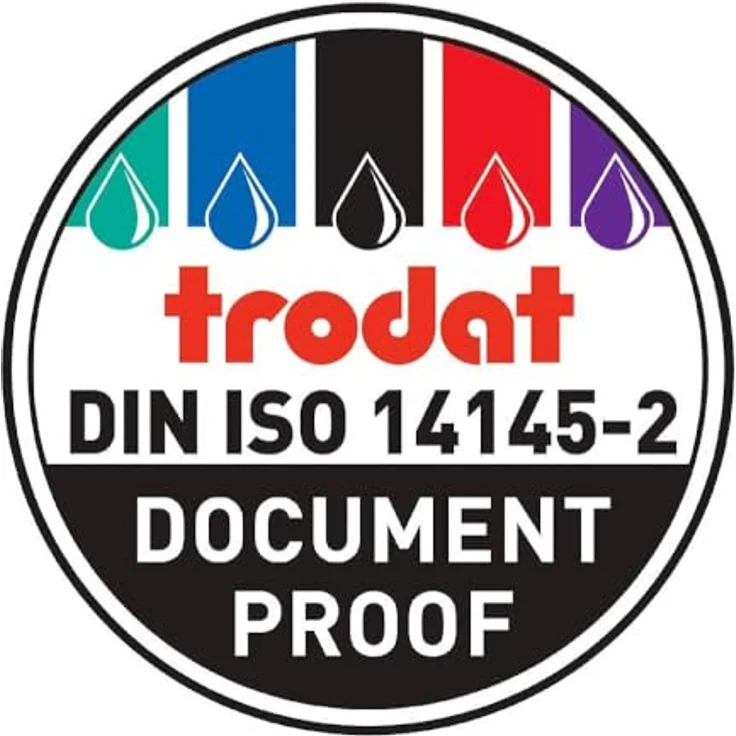 TRODAT Stempelkissen 81023, Set mit 2 schwarzen Stempelkissen für Professional Line Stempelersatzkissen 49 x 28 mm – Bild 4