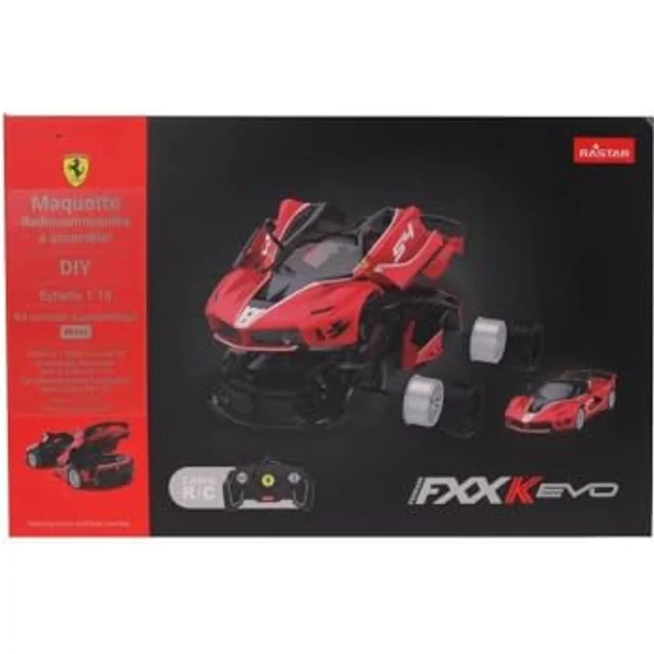 TURBO CHALLENGE Ferrari FXX K Evo, Ferngesteuertes Auto im Maßstab 1/18 mit Bausatz, rot, 2,4 GHz, Reichweite 20 m, ab 6 Jahren – Bild 3
