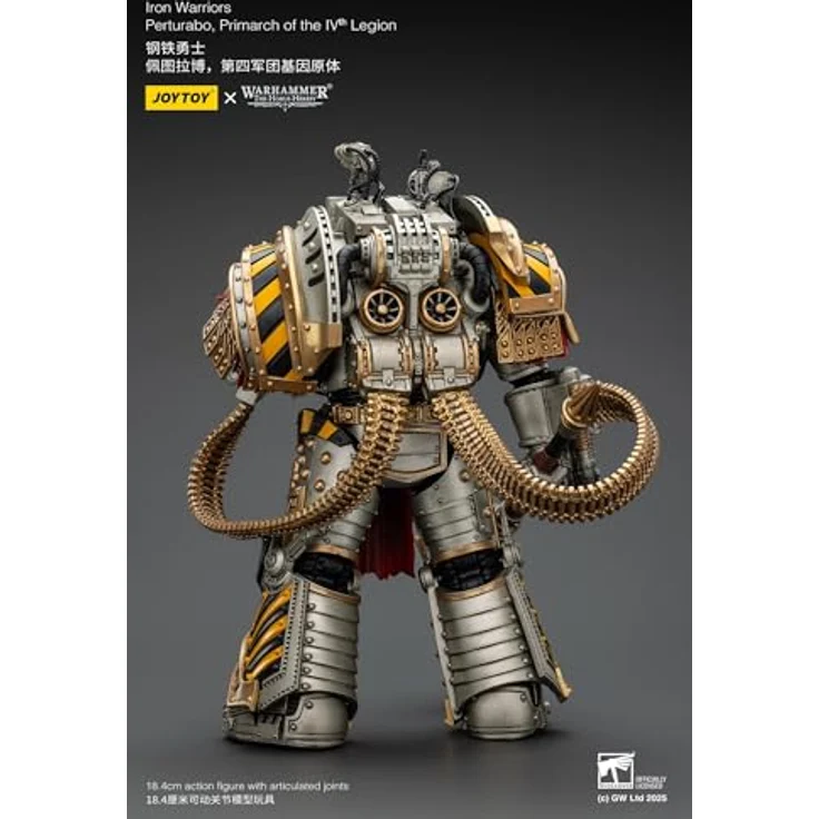 Joy Toy Warhammer The Horus Heresy, Actionfigur Iron Warriors Perturabo Primarch der IV. Legion, 28 cm mit Zubehör – Bild 2