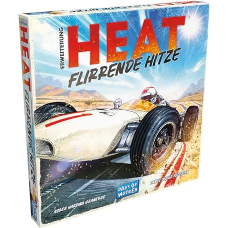 Asmodee Heat – Flirrende Hitze, DE-Version, Kennerspiel-Erweiterung für 1-7 Spieler, 60 Minuten Spielzeit, neue Strecken und Herausforderungen – Bild 1
