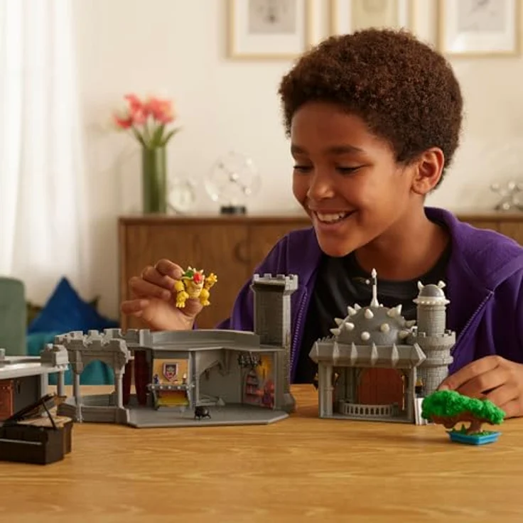 Jakks Pacific Super Mario Galaxy Film Deluxe Spielset, Bowsers Schloss mit 1 Minifigur – Bild 2