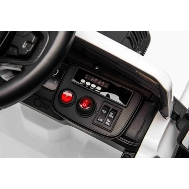 Beneo Ford Bronco Elektrisches Kinderfahrzeug, lizenziert, Einzelsitzer, Weiß, Hinterradantrieb, Lithiumbatterie, hohe Bodenfreiheit, breiter Sitz, Hinterachsfederung, 2,4-GHz-Fernbedienung, MP3-Player mit USB-Anschluss, LED-Beleuchtung – Bild 3
