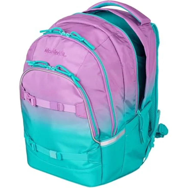 McNeill Schulrucksack MILO, gepolstert mit Air-Flow Rückensystem, robust und standfest, Farbe Blueberry