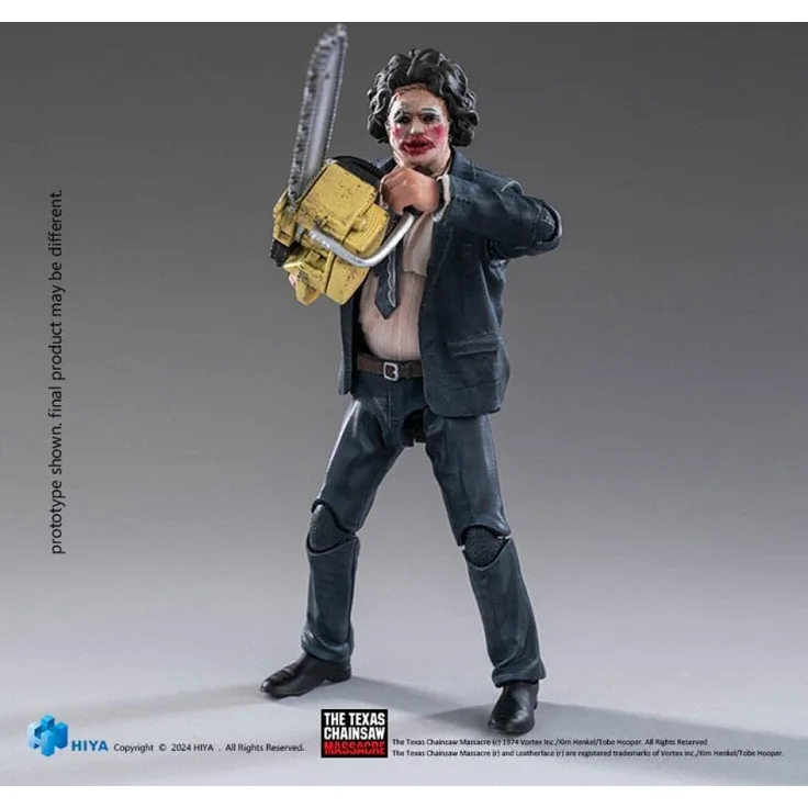 Hiya Toys Texas Chainsaw Massacre (1974) Exquisite Mini Actionfigur 1/18 LeatherFace - Pretty Woman Mask, 11 cm, detailreich mit Zubehör in Fensterbox