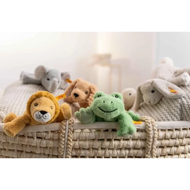 Steiff Liam Löwe 20 cm, Soft Cuddly Friends, kuschelweicher Löwe in Plüsch für babysanfte Haut, waschmaschinenfest – Bild 4
