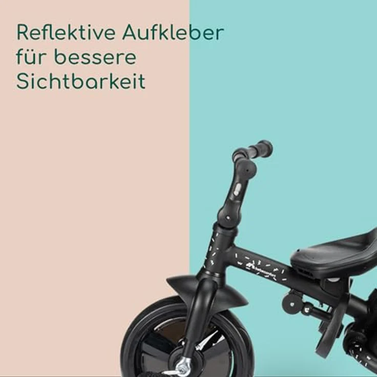 Bebeconfort Windy, Dreirad mit Schubstange, verstellbarer Wendesitz, schützendes Verdeck, kompakt zusammenklappbar, für 10 Mon. bis 4 Jahre, Tinted Grey – Bild 5