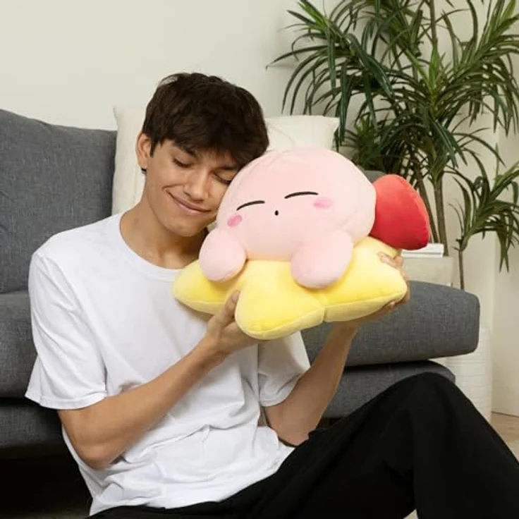 Club Mocchi Mocchi Kirby Warpstar Mega, Kuscheltier mit flexiblem Design und langlebiger Qualität, blau – Bild 4