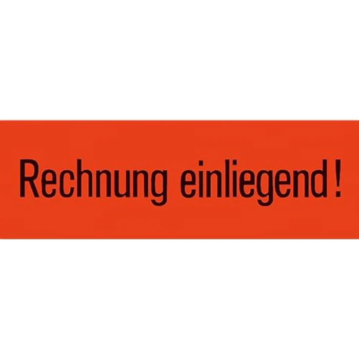 HERMA 6752 Rechnung einliegend! Aufkleber, 1000 Stück, 39 x 118 mm, selbstklebend, neon leuchtrot, Warnhinweis Etiketten für Sendungen – Bild 2