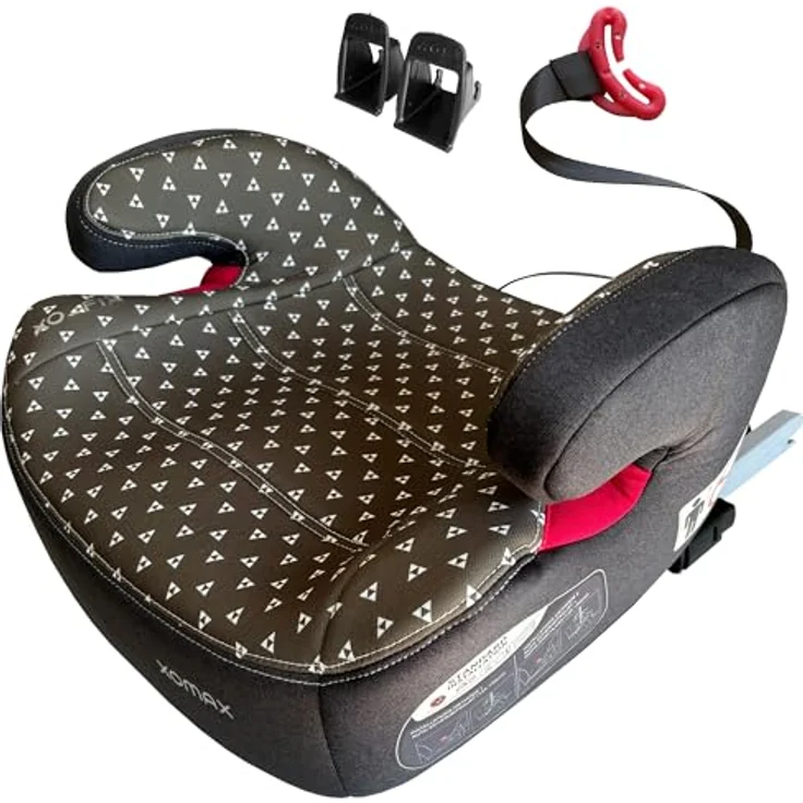 XOMAX KBH313, Kindersitzerhöhung mit ISOFIX, Armlehnen, ECE R129, für Kinder 6-12 Jahre, modernes Design, atmungsaktiver Bezug – Bild 1
