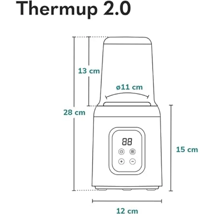 LIONELO Thermup 2. 0 Flaschenwärmer 5in1 Aufwärmen von Flüssigkeiten und Babynahrung, Sterilisation, Abtauung BPA-freier Flaschenwärmer Sicherung vor Überhitzung – Bild 9