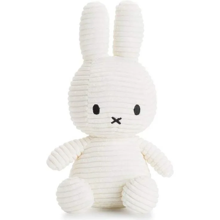 International Bon Ton Toys Miffy Cord-Plüschfigur (weiß, 50 cm) Kuscheltier im modernen Kord-Design, umweltfreundlich verarbeitet