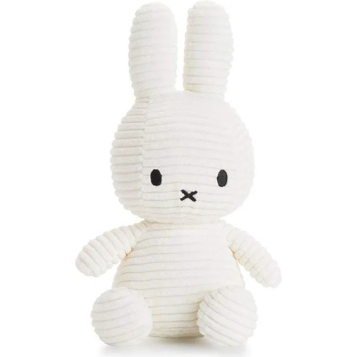 International Bon Ton Toys Miffy Cord-Plüschfigur (weiß, 50 cm) Kuscheltier im modernen Kord-Design, umweltfreundlich verarbeitet