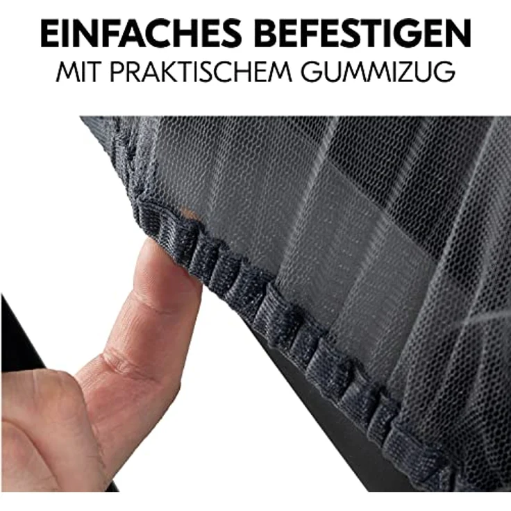 hauck Universal Insektenschutz für Kinderwagen und Buggys, Reißfester Netzstoff, Flexibler Gummizug, Waschmaschinenfest, Klein Faltbar, Moskitonetz gegen Insekten, Mücken und Wespen Grey – Bild 4