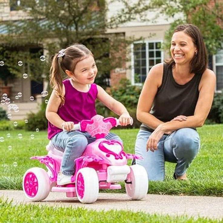 Huffy Disney Princess Luftbalsen Quad, 7.2V mit Seifenblasenfunktion und Disney-Princess-Design – Bild 8
