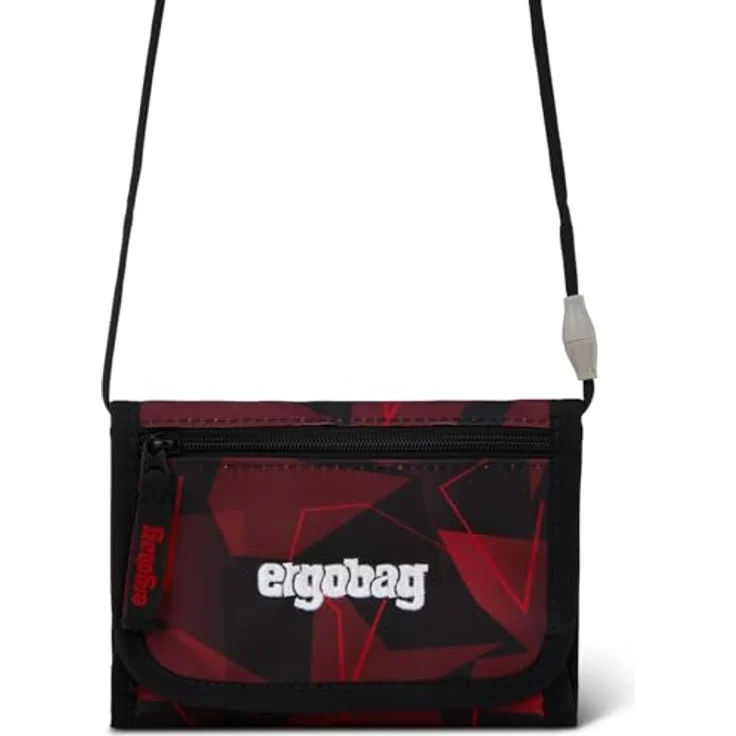 ergobag Brustbeutel, Mini Portemonnaie mit Kleingeldfach und Sichtfenster, grün, für Mädchen und Jungen, verstellbare Umhängeschlaufe, aus 100% recyceltem Material – Bild 1