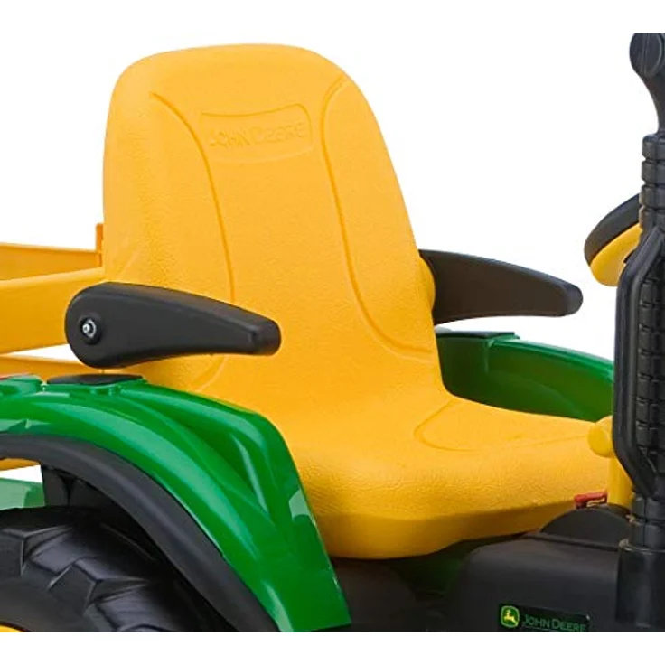 John Deere Ground Force Kinder Elektro Traktor von Peg Perego 12 Volt mit Anhänger – Bild 7