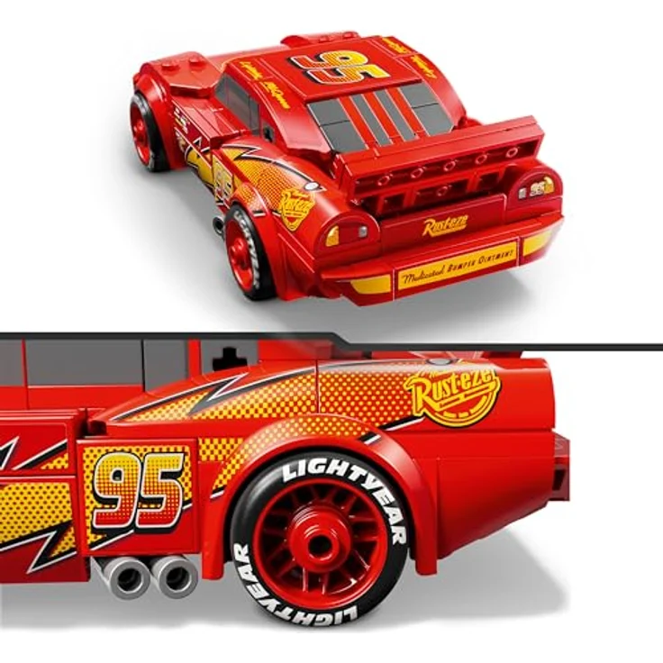 LEGO Speed Champions Lightning McQueen, Spielzeug-Auto mit sichtbarem Fahrwerk und Filmdetails, für Kinder ab 9 Jahren, 77255 – Bild 4