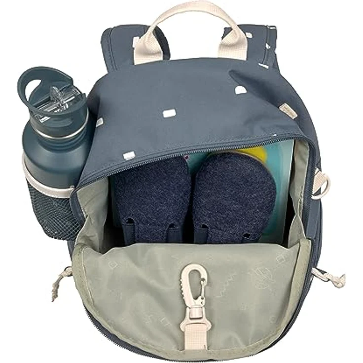 LÄSSIG Kinderrucksack mit Brustgurt Kindergartentasche Kindergartenrucksack 27 cm, 6,5 Liter, 3 Jahre/Mini Backpack Happy Prints Dunkelblau – Bild 3