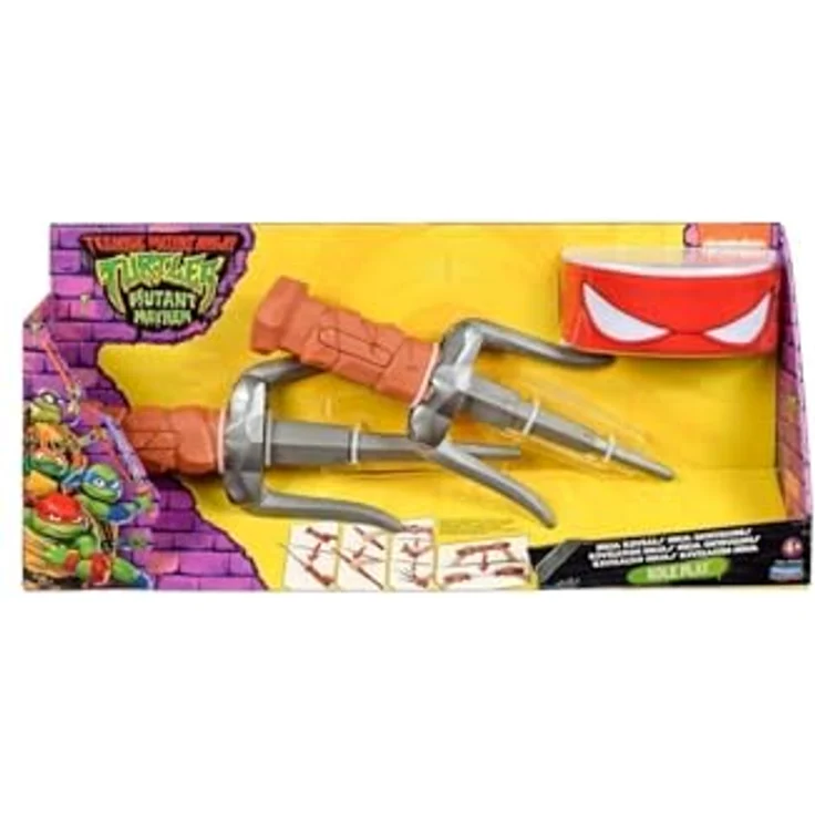 Playmates Turtles - Mutant Mayhem Basis-Rollenspiel - Raphael, mit rot gefärbtem Halstuch und Sais-Funktionen, ab 3 Jahren – Bild 7