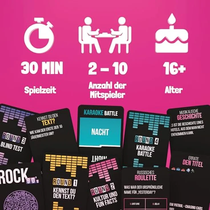 ATM Gaming PlayHit, Musik-Battle-Spiel 1990-2000 mit über 500 Songs für 2-10 Spieler, umweltfreundlich gedruckt – Bild 3