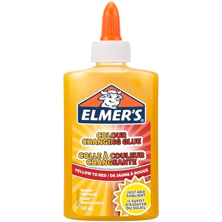 Elmer’s Colour Changing Slime Set, 4-teiliges Kit mit farbwechselndem Kleber blau/lila und gelb/rot, inklusive UV-aktivierter Schleim-Aktivator-Lösung – Bild 3