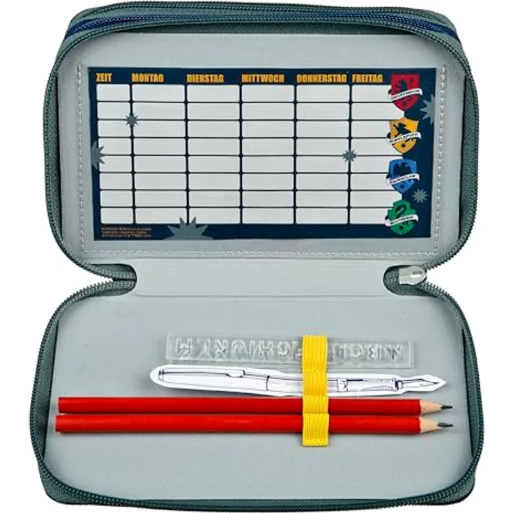 Scooli Tripledecker Harry Potter, Gefülltes Schüleretui mit 21 Buntstiften und Zubehör, ergonomisch geformt, robust und langlebig, ideal für Schule und Freizeit, ab 6 Jahren – Bild 5