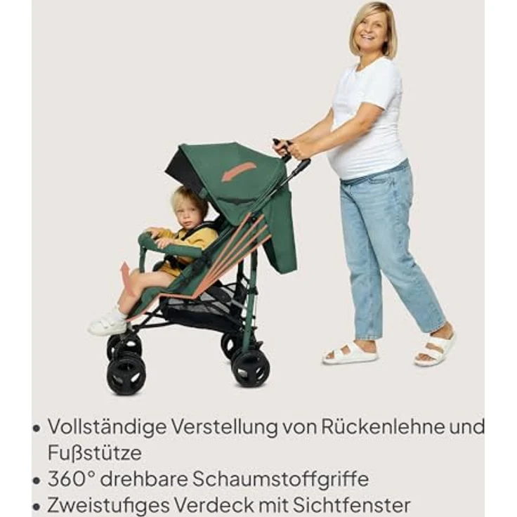 Lionelo Irma Buggy, leichter Kinderwagen für Kinder ab 6 Monaten, 7 kg, mit Liegeposition und 5-Punkt-Sicherheitsgurt – Bild 2
