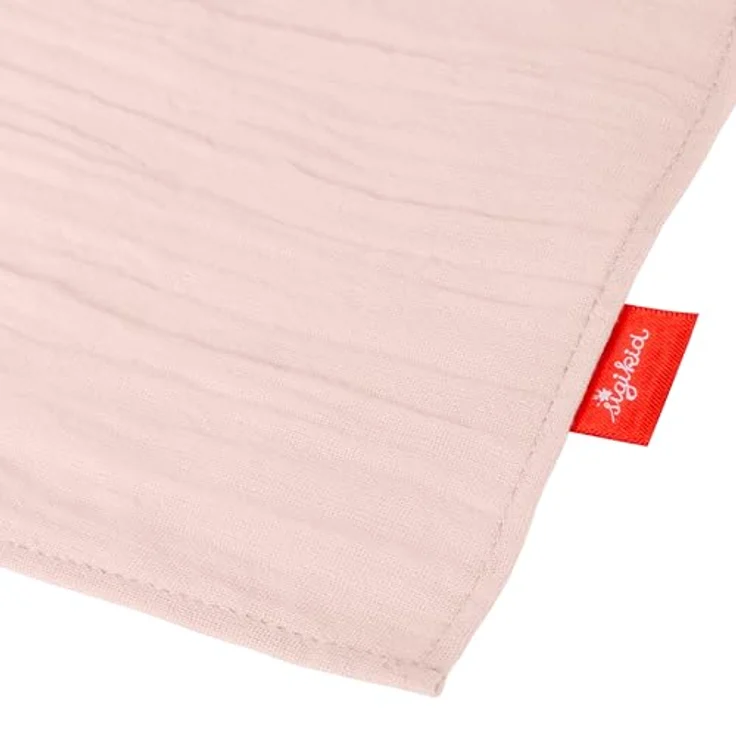Sigikid Schnuffeltuch sigibaby, Kuscheltuch aus Musselin und Teddyplüsch, 32 cm, rosa – Bild 5