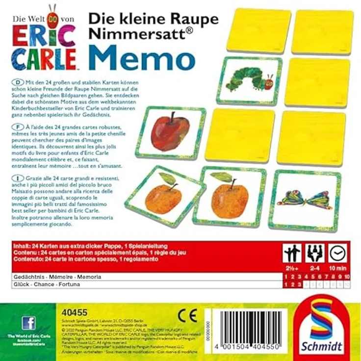 Schmidt Spiele - Die kleine Raupe Nimmersatt - Memo – Bild 3