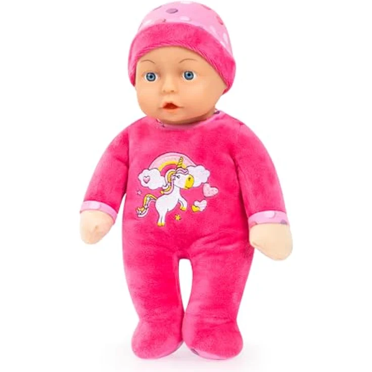 Bayer Babypuppe My First Baby, 30 cm, pink mit Weichkörper und Einhornmotiv – Bild 1