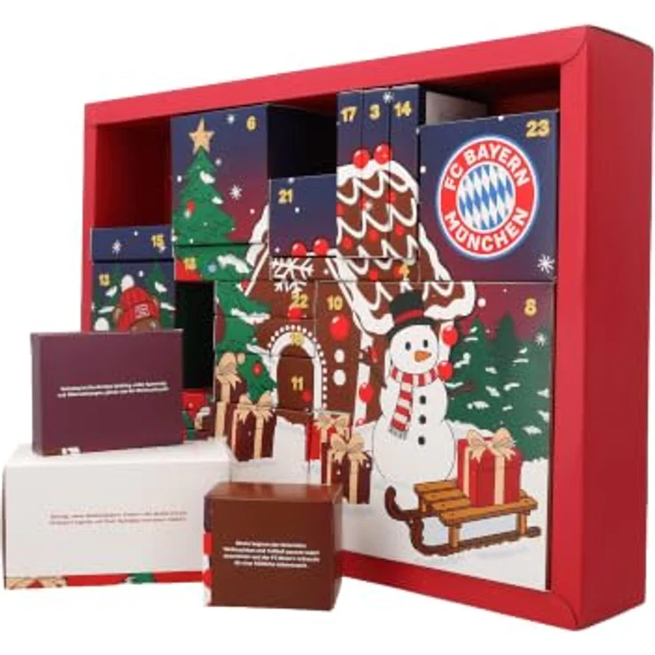 FC Bayern München Kinder Adventskalender 2025, mehrfarbig, aus Pappe, Höhe 53 cm, Breite 37 cm – Bild 4