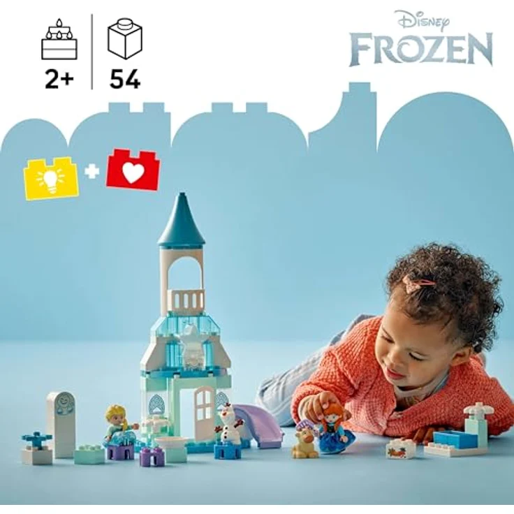 LEGO DUPLO Disney Frozen Annas und Elsas Party im Eispalast (10455) mit Figuren, aufklappbarem Schloss und mehrfarbigem Lichtstein für kreatives Spielen ab 2 Jahren – Bild 3