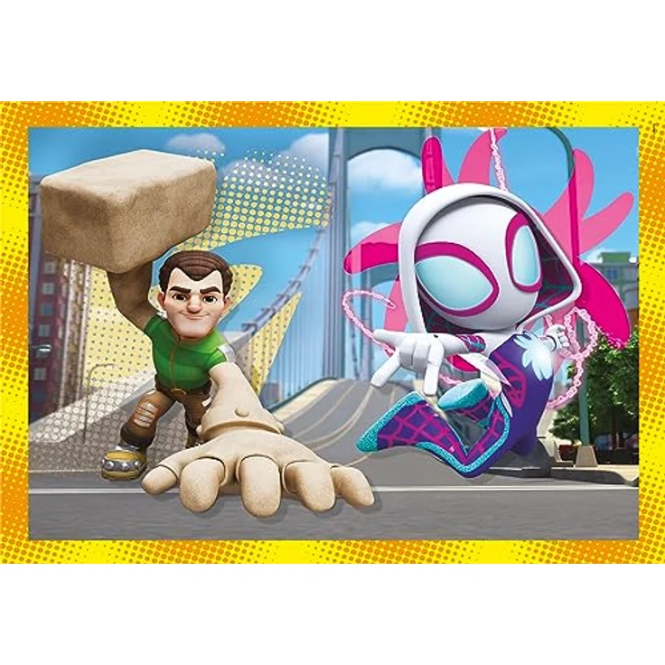 Clementoni Supercolor Puzzle 4 in 1 Marvel Spidey and His Amazing Friends, bunte Kinderpuzzles mit 12, 16, 20 und 24 Teilen, geeignet ab 3 Jahren, hohe Leuchtkraft und Farbintensität – Bild 4