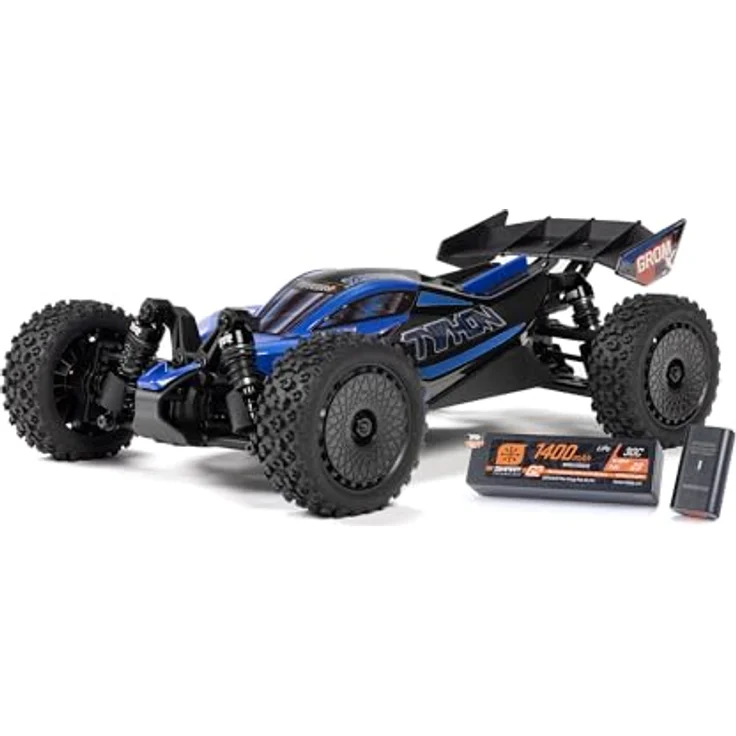 ARRMA 1/14 Typhon GROM 223S DSC 4X4 RTR Brushless Buggy, Blue (Battery & Charger Included) - Kleine Größe, 2S- und 3S-fähig, Spektrum DSC, inkl. LiPo-Akku und Ladegerät – Bild 1
