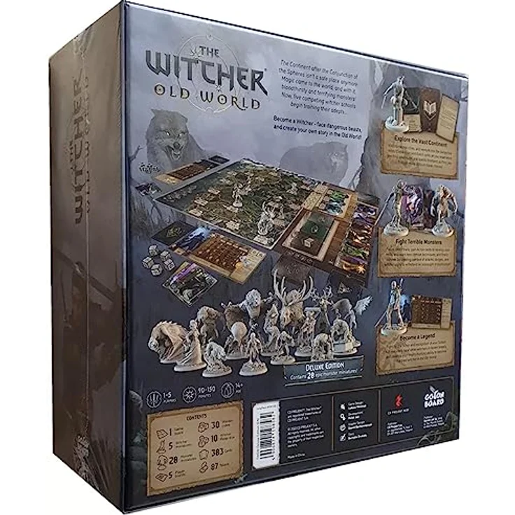 Go On Board The Witcher: Old World - Deluxe Edition - Brettspiel mit 28 Monster Miniaturen, 1-5 Spieler, ab 14 Jahren – Bild 3