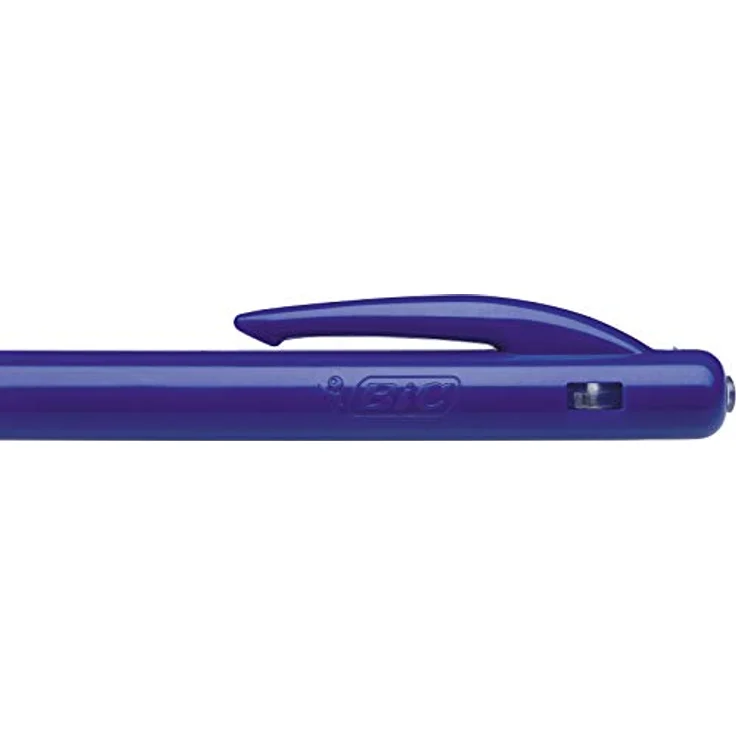 Bic M10 Kugelschreiber, 0.32 mm, Druckmechanismus, 50 Stück, Blau, Transparent – Bild 4